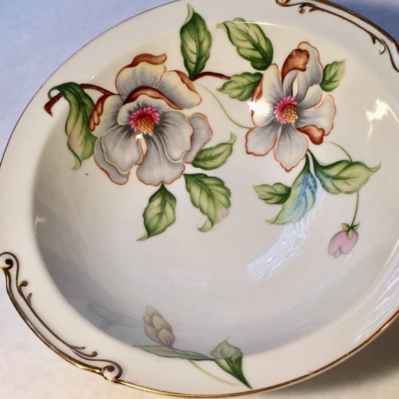 6220AB Dogwood Pattern 1950's Roselyn China Round Serving Bowl Japan - Picture 6 of 9